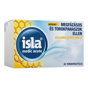 Isla Medic Acute torokpasztilla citrom-méz 20 db kép