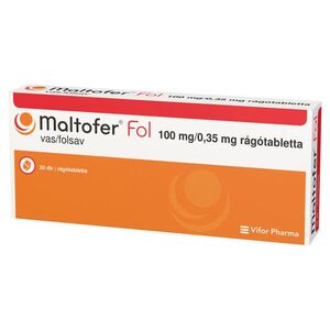 Maltofer Fol 100 mg/0, 35 mg rágótabletta 30 db kép
