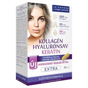 Interherb Kollagén & Hyaluronsav Keratin extra tabletta 30 db kép