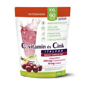 Interherb XXL C-vitamin+Cink italpor - meggy-vanília 270 g 90 adag kép