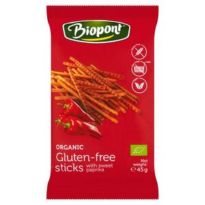 Biopont Bio Gluténmentes Sóspálcika paprikás ízesítésű 45 g kép