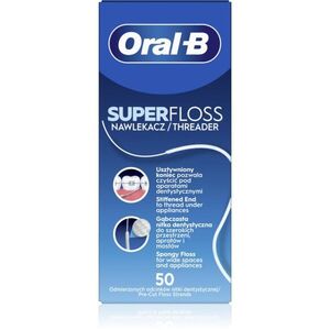 Oral-B Super Floss fogselyem fogszabályzó és implantátumok tisztításához 50 db kép