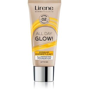 Lirene ALL DAY GLOW! bőrvilágosító make-up fluid a hosszan tartó hatásért árnyalat 02 Natural 30 ml kép