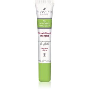 FlosLek Pharma Eye Care szemkörnyék ápoló gél szemvidítóval és zöld teával 15 ml kép