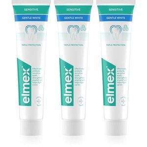 Elmex Sensitive Protection Gentle White fogkrém természetesen fehér fogakra 3x75 ml kép