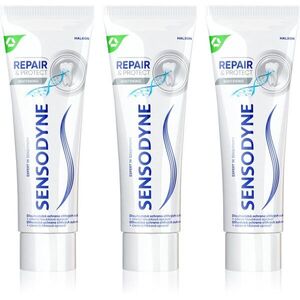 Sensodyne Repair & Protect Whitening fehérítő fogkrém érzékeny fogakra 3x75 ml kép