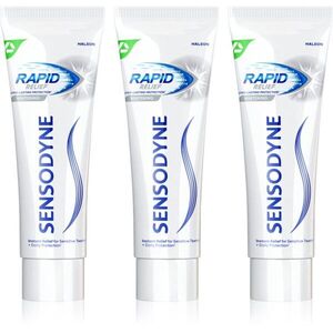 Sensodyne Rapid Whitening fehérítő fogkrém érzékeny fogakra 3x75 ml kép