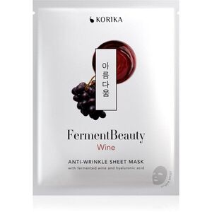 KORIKA FermentBeauty Anti-wrinkle Face Sheet Mask with Fermented Wine and Hyaluronic Acid ráncok elleni gézmaszk fermentált szőlővel és hialuronsavval kép