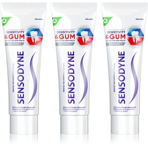 Sensodyne Sensitivity & Gum Whitening fehérítő fogkrém a fogak és a fogíny védelmére 3x75 ml kép