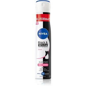 NIVEA Black & White Invisible Clear izzadásgátló spray hölgyeknek 200 ml kép