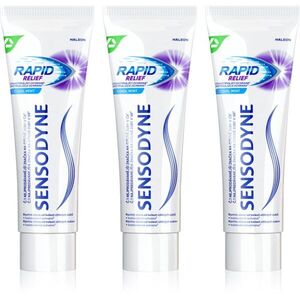 Sensodyne Rapid Cool Mint fluoridos fogkrém érzékeny fogakra 3x75 ml kép
