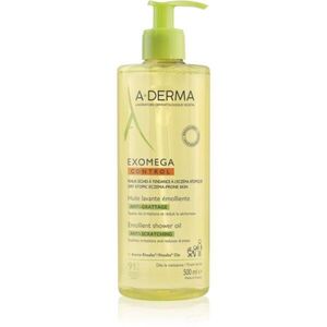 A-Derma Exomega Control Emollient shower oil hidratáló tusoló olaj száraz és atópiás bőrre 500 ml kép
