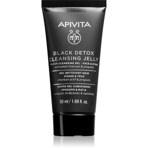 Apivita Cleansing Black Detox Cleansing Gel tisztító gél faszénnel az arcra és a szemekre 50 ml kép