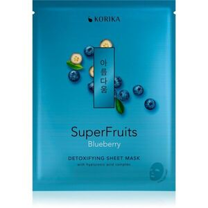 KORIKA SuperFruits Blueberry - Detoxifying Sheet Mask Méregtelenítő arcmaszk Blueberry 25 g kép
