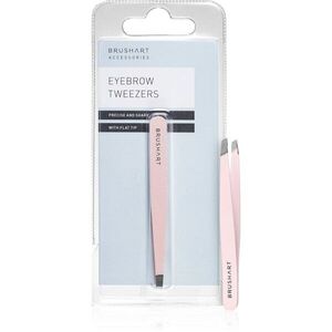 BrushArt Accessories Eyebrow tweezers szemöldökcsipesz Pink 1 db kép
