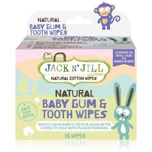 Jack N’ Jill Natural nedves törlőkendők a fogak és a fogíny védelmére 25 db kép
