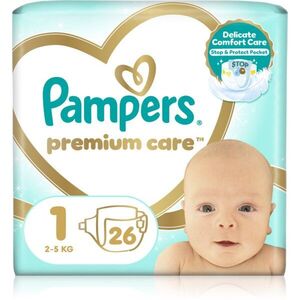 Pampers Premium Care Size 1 eldobható pelenkák 2-5 kg 26 db kép