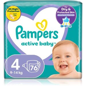 Pampers Active Baby Size 4 eldobható pelenkák 9-14 kg 76 db kép