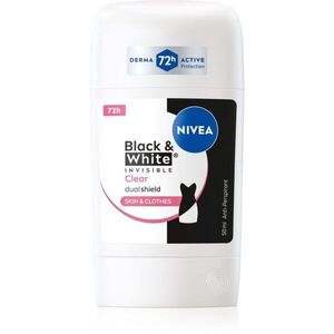 NIVEA Black & White Invisible Clear izzadásgátló stift 50 ml kép