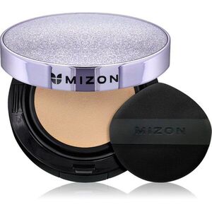 Mizon Vegan Collagen Cushion SPF38 PA++ tartós alapozó sminkszivaccsal magas UV védelemmel árnyalat #21 Light Beige 2x15 g kép
