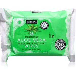 Beauty Formulas Aloe Vera nedves tisztító törlőkendők hialuronsavval 25 db kép