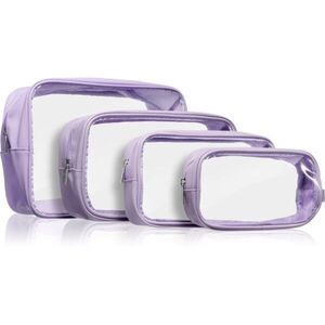 Notino Travel Collection Clear Organizer Set utazó szett kozmetikumokra Purple 4 db kép