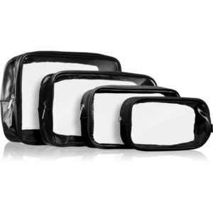 Notino Travel Collection Clear Organizer Set utazó szett kozmetikumokra Black kép