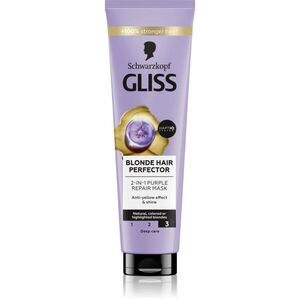 Schwarzkopf Gliss Blonde Hair Perfector regeneráló hajmasz szőkített vagy melírozott hajra 150 ml kép