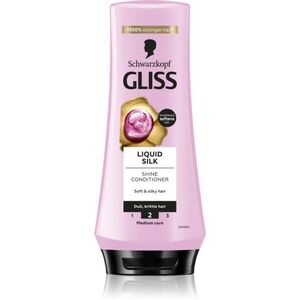 Schwarzkopf Gliss Liquid Silk regeneráló balzsam az erős és fénylő hajért 200 ml kép