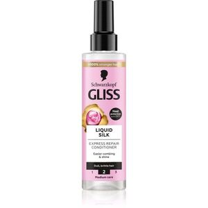 Schwarzkopf Gliss Liquid Silk öblítés nélküli kondicionáló az erős és fénylő hajért 200 ml kép