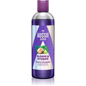 Aussie SOS Blonde & Hydrate lila tonizáló sampon szőke hajra 300 ml kép