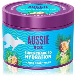 Aussie SOS Supercharged Hydration nyugtató hidratáló maszk a hajra és a fejbőrre 500 ml kép