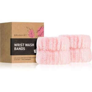 BrushArt Home Salon Wrist wash bands a víz arcmosás közbeni lefolyását megelőző karkötő Pink 2 db kép