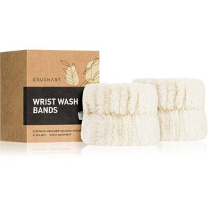 BrushArt Home Salon Wrist wash bands a víz arcmosás közbeni lefolyását megelőző karkötő Cream 2 db kép