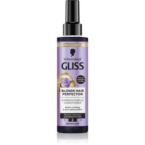 Schwarzkopf Gliss Blonde Hair Perfector öblítés nélküli kondicionáló semlegesíti a sárgás tónusokat 200 ml kép