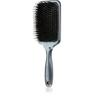 BrushArt Hair Boar bristle paddle hairbrush hajkefe vaddisznó sörtékkel Metallic Black 1 db kép