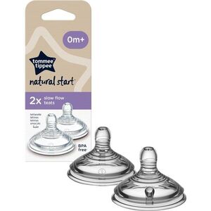 Tommee Tippee Natural Start Anti-Colic Teat etetőcumi Slow Flow 0m+ 2 db kép