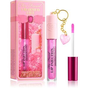 Too Faced Charmed Life Lip Gloss & Key Chain tartós ajakfény extra mennyiségéert árnyalat Haute Pink 4 g kép
