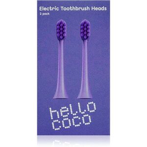 Hello Coco Electric Toothbrush Heads Purple csere fejek a fogkeféhez 2 db kép