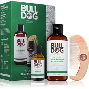 Bulldog Original Beard Care Kit ajándékszett uraknak Peach Wood 10, 4 cm kép