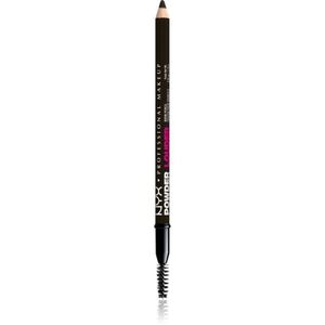 NYX Professional Makeup Powder Louder szemöldök ceruza kefével árnyalat Black 1 db kép