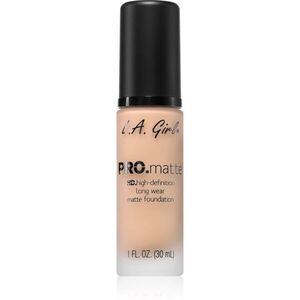 L.A. Girl Cosmetics PRO. Matte HD tartós alapozó matt hatással árnyalat Bisque 30 ml kép