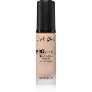 L.A. Girl Cosmetics PRO. Matte HD tartós alapozó matt hatással árnyalat Natural 30 ml kép