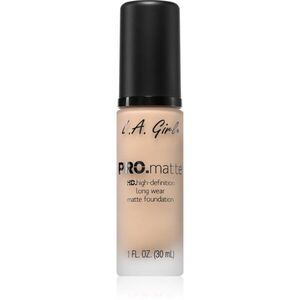 L.A. Girl Cosmetics PRO. Matte HD tartós alapozó matt hatással árnyalat Beige 30 ml kép