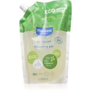 Mustela BIO tisztító gél testre és hajra gyermekeknek születéstől kezdődően utántöltő 400 ml kép