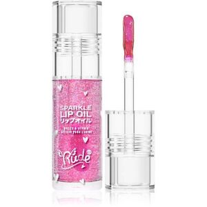 Rude Cosmetics Manga Collection Sparkle Lip Oil tonizáló olaj az ajkakra hidratáló hatással árnyalat Strawberry 4 g kép
