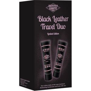 Institut Karité Paris Black Leather Travel Duo utazási készlet kézre és testre kép