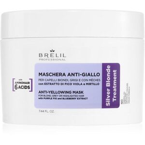Brelil Professional Anti-yellowing Mask hajpakolás sárga tónusok ellen szőke és ősz hajra 220 ml kép