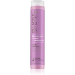 Paul Mitchell Clean Beauty Blonde Shampoo lila sampon szőkített, melírozott, hideg szőke hajra 250 ml kép
