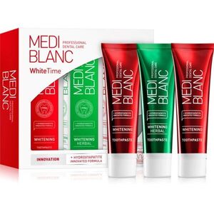 MEDIBLANC Dental Care White Time Set fogápoló készlet A fényes fehér fogakért 3x100 ml kép